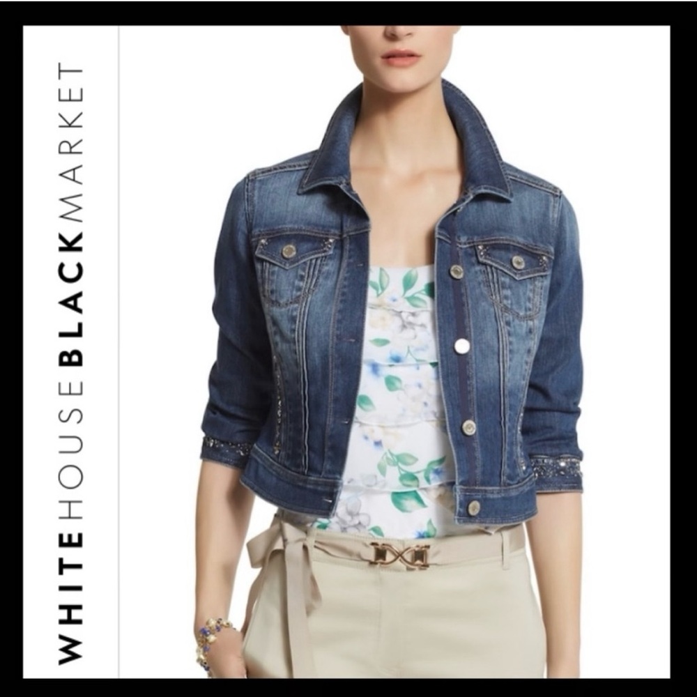 WHBM Embellished Denim Jacket